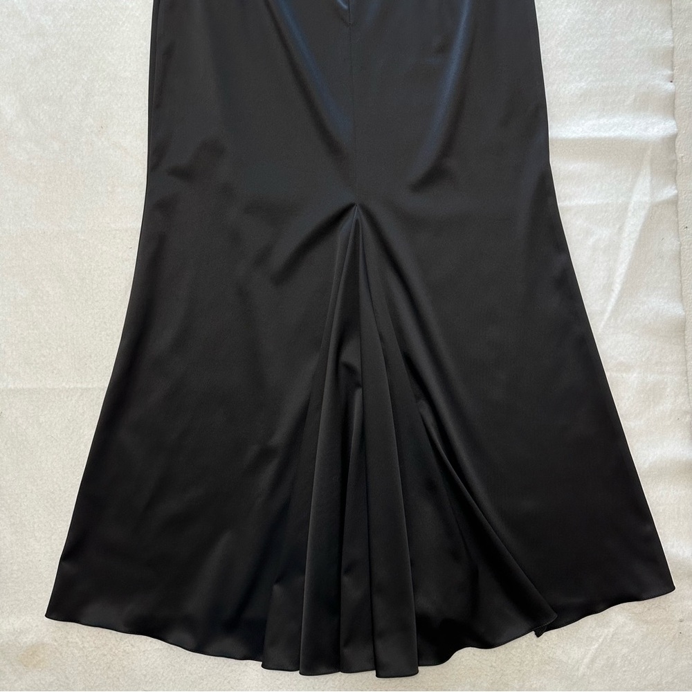JS Collections Black Satin Maxi Skirt - Picture 8 of 11